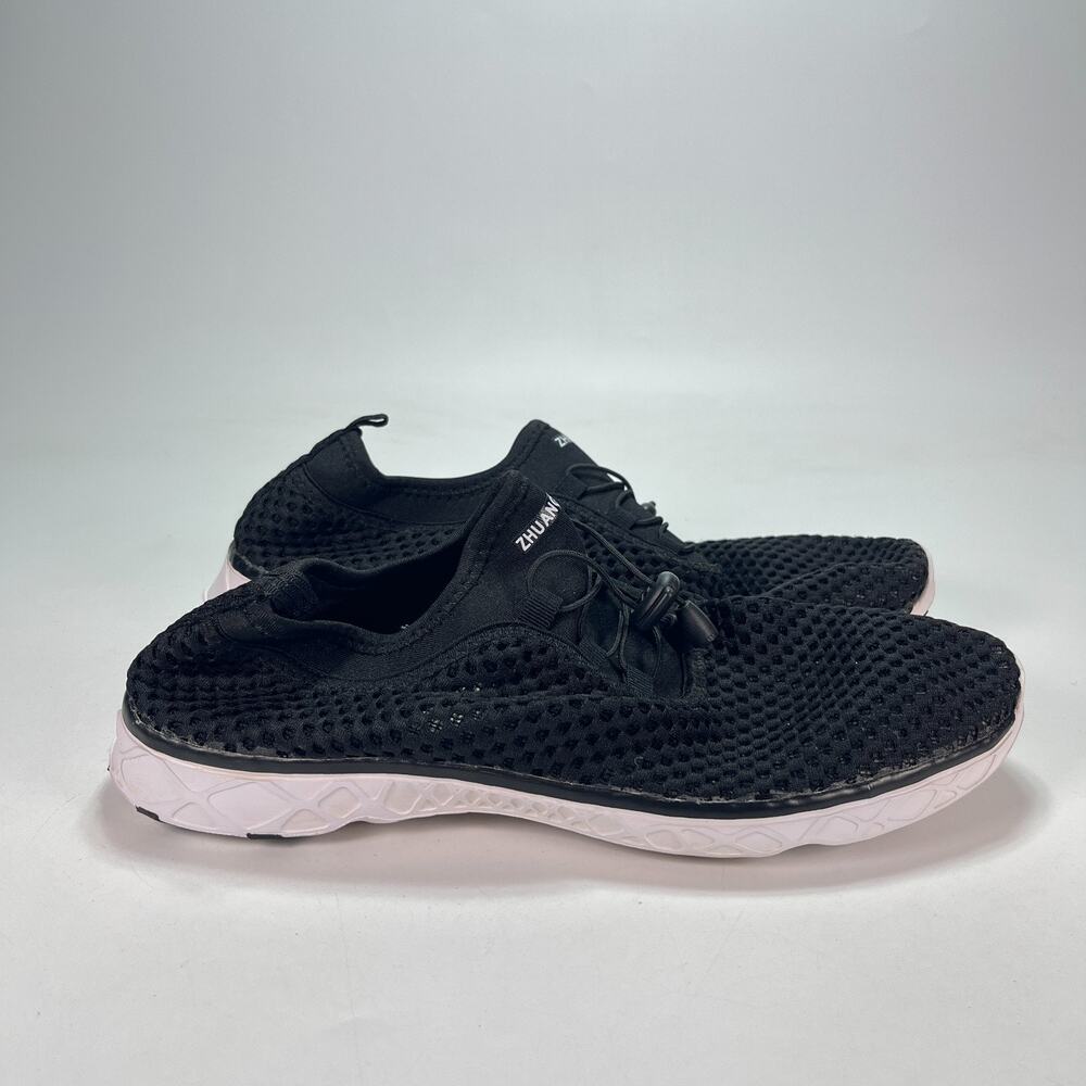 Zhuanglin Black White Low Top Slip On Quick Drying Aqua Water Shoes Mens Size 11